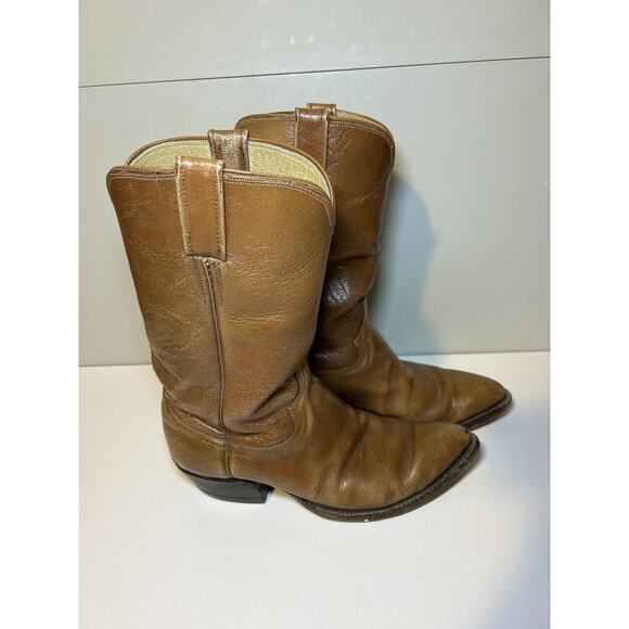 Amazonas Vintage Brown Leather Cowboy Boots Mens Size 10 Western - Picture 1 of 8